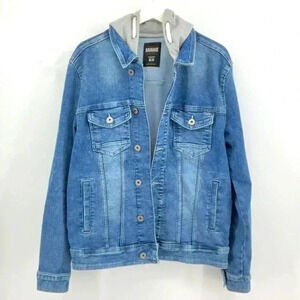 BAUHAUS -  Men's Denim Jacket With Built-In Hood